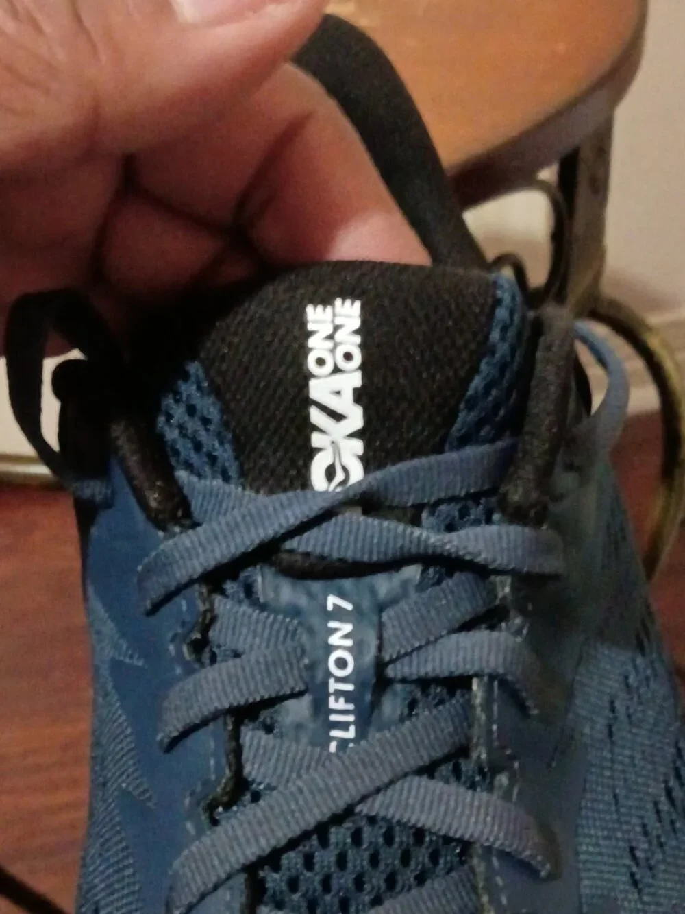 Hoka One One Clifton 7 Blue Running Shoes Mens Size 10 Wide 2E 1110534 MOAN